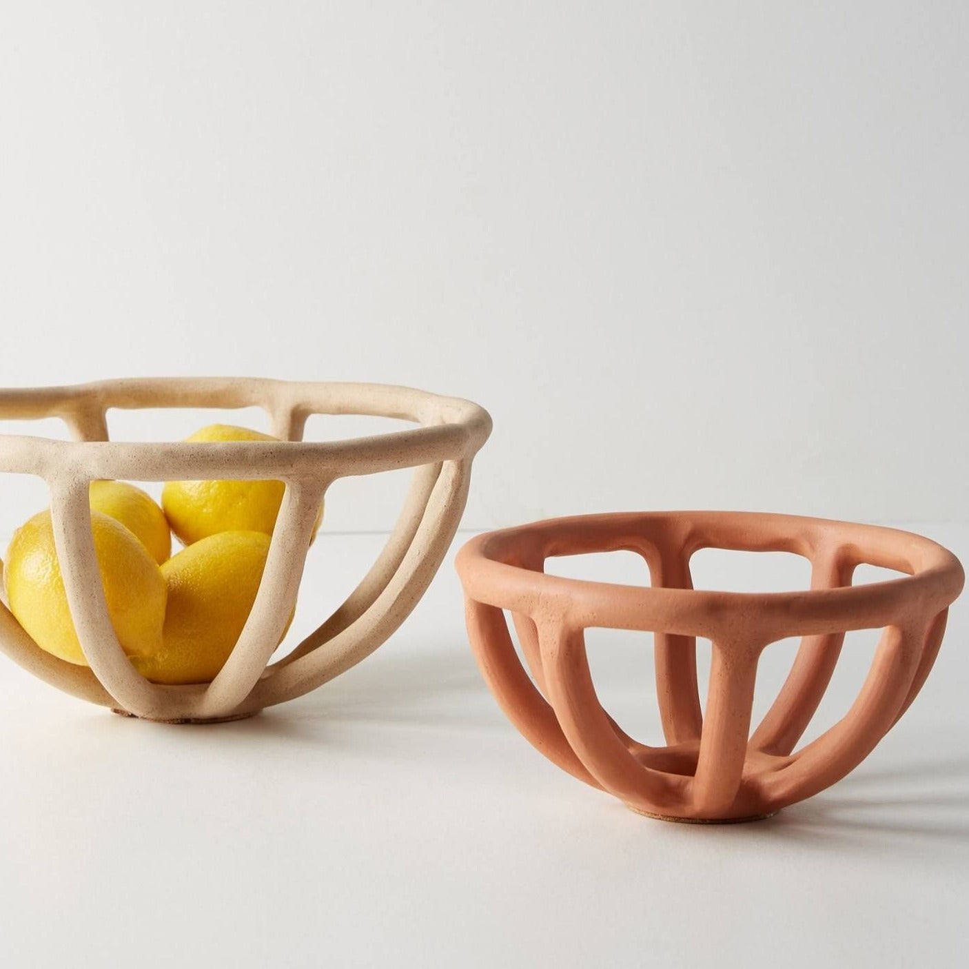 Prong Fruit Bowl, Terracotta: SIN ceramics - Handmade in Brooklyn