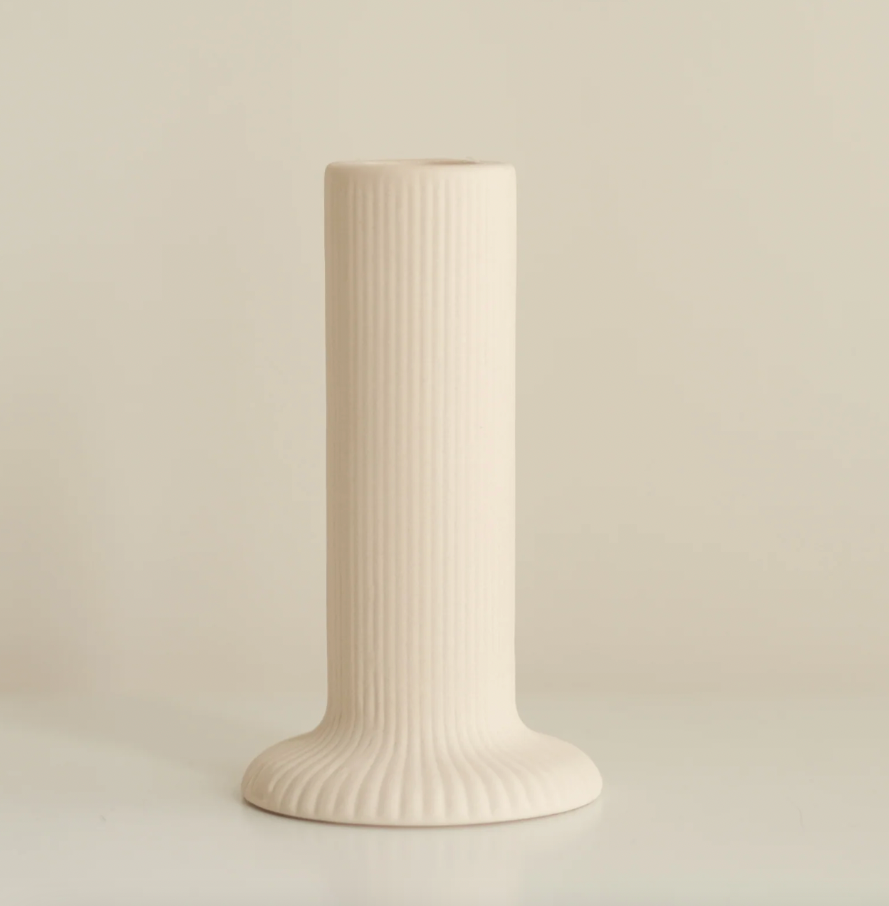 Ridge Ceramic Candle Holder - Tall