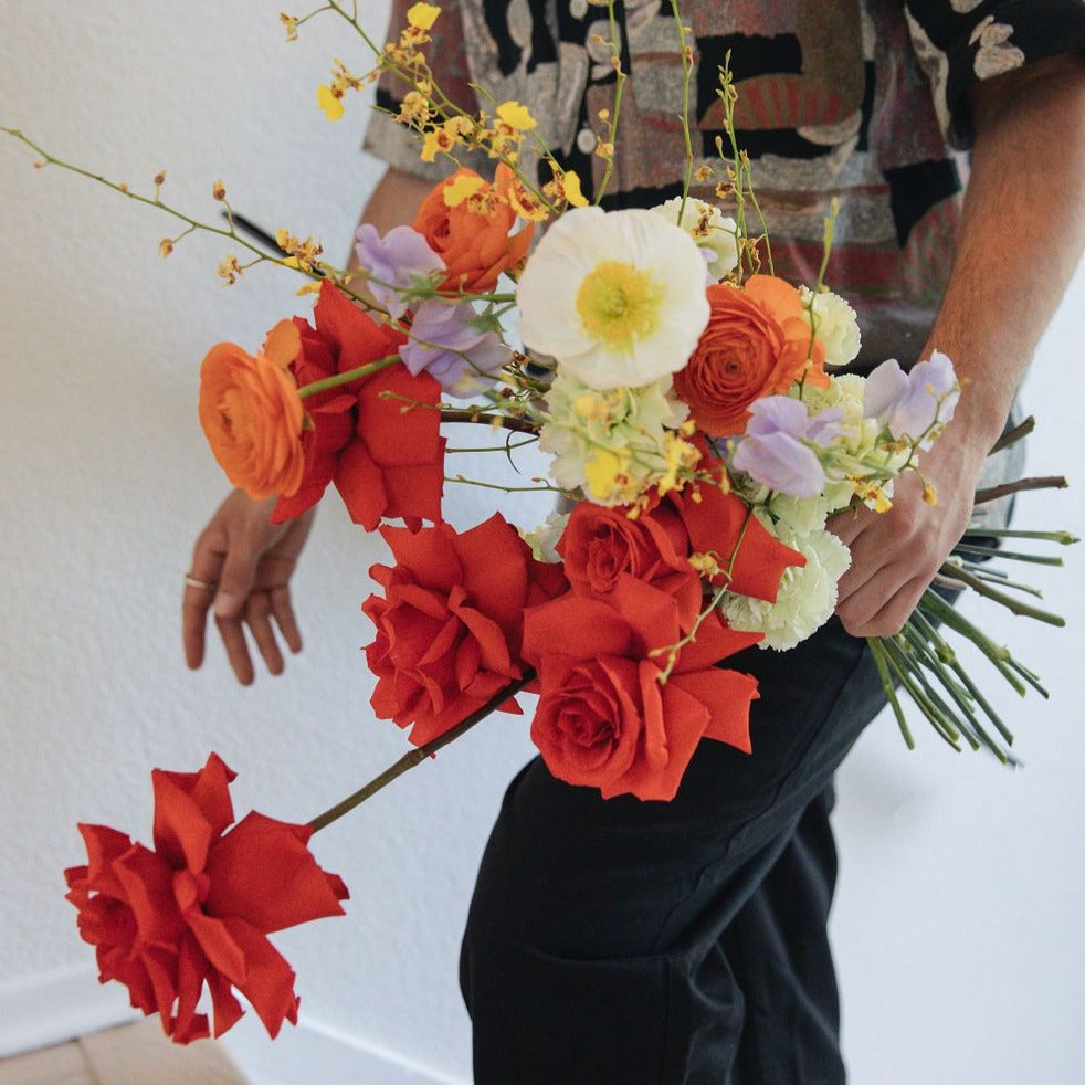 Photo is an example of a bright fresh bouquet.