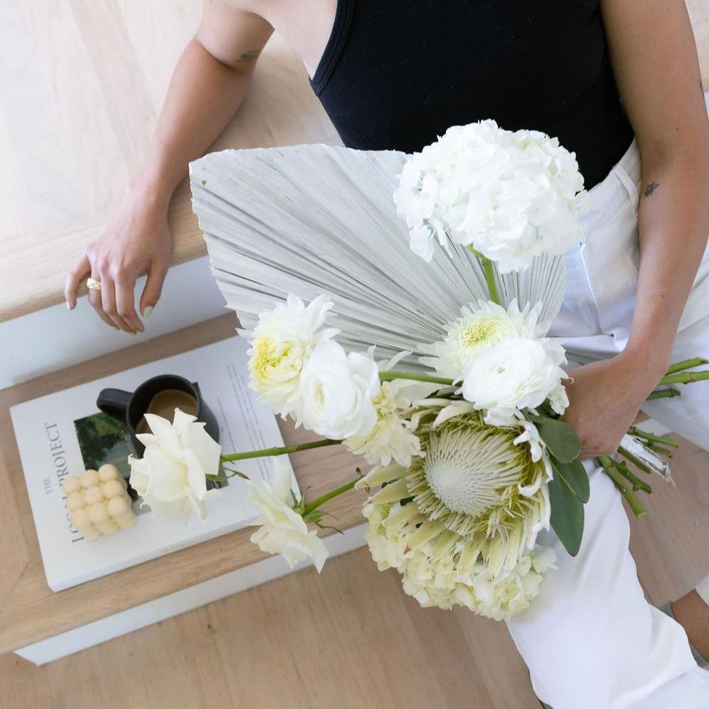 Photo is an example of a neutral fresh bouquet.